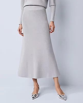 Ann Taylor Ribbed Lurex Midi Skirt sold by Ann Taylor product image thumbnail 2