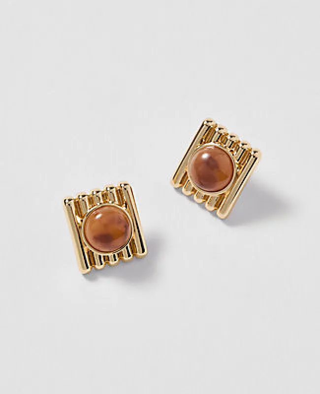 Ann Taylor Textured Stone Stud Earrings sold by Ann Taylor