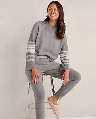 Ann Taylor Haven Well Within Organic Cotton Blend Nostalgic Fair Isle Joggers sold by Ann Taylor product image thumbnail 4