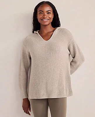 Ann Taylor Haven Well Within Organic Cotton Cashmere Shaker Stitch Hoodie sold by Ann Taylor