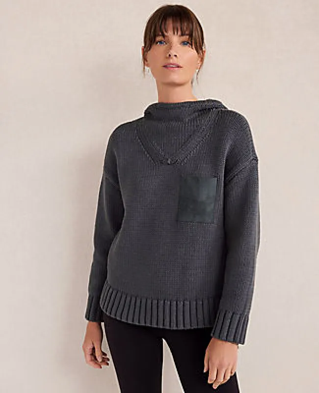 Ann Taylor Haven Well Within Cotton Blend Pocket Hoodie sold by Ann Taylor