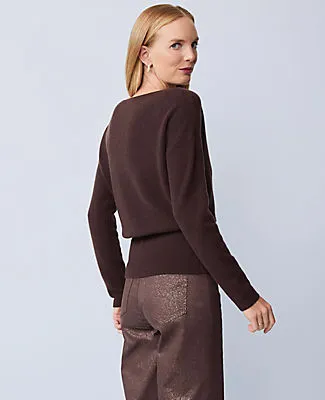 Ann Taylor Studio Collection Cashmere Off-The-Shoulder Sweater sold by Ann Taylor product image thumbnail 2
