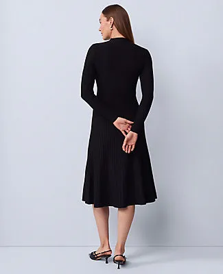 Ann Taylor Ribbed Mock Neck Sweater Dress sold by Ann Taylor product image thumbnail 2