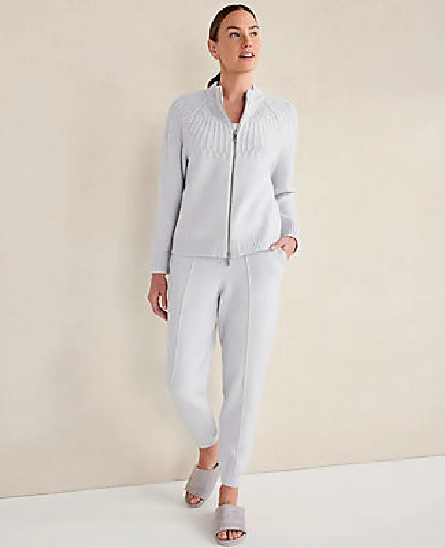 Ann Taylor Haven Well Within Organic Cotton Blend Pintuck Joggers sold by Ann Taylor
