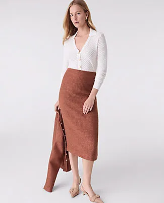 Ann Taylor The Column Midi Skirt in Tweed sold by Ann Taylor