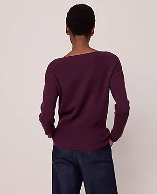 Ann Taylor Studio Collection Cashmere Off-The-Shoulder Sweater sold by Ann Taylor product image thumbnail 2