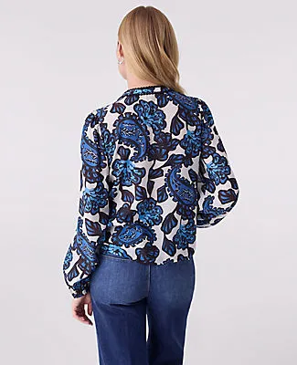Ann Taylor Paisley Bobble Trim Blouse sold by Ann Taylor product image thumbnail 2