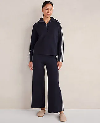 Ann Taylor Haven Well Within Sporty Stripe Half-Zip Pullover sold by Ann Taylor product image thumbnail 3