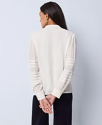 Ann Taylor Weekend Collection Pintucked Button Down Shirt sold by Ann Taylor product image thumbnail 2