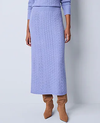 Ann Taylor Petite Weekend Collection Pointelle Sweater Skirt sold by Ann Taylor product image thumbnail 2