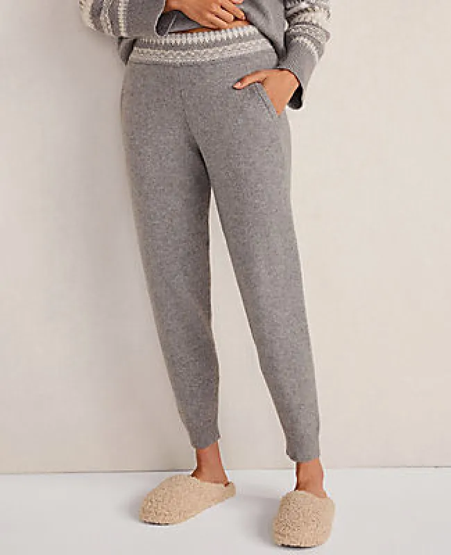 Ann Taylor Haven Well Within Organic Cotton Blend Nostalgic Fair Isle Joggers sold by Ann Taylor