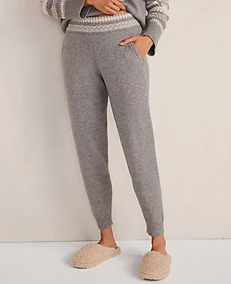 Ann Taylor Haven Well Within Organic Cotton Blend Nostalgic Fair Isle Joggers sold by Ann Taylor