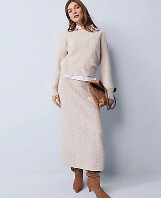 Ann Taylor Weekend Collection Pointelle Sweater Skirt sold by Ann Taylor