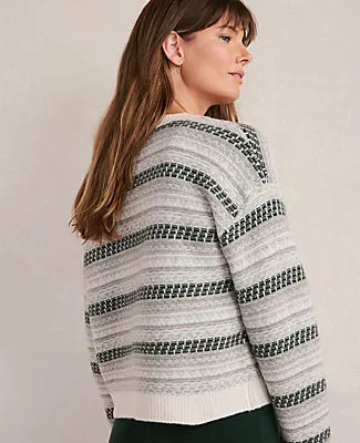 Ann Taylor Haven Well Within Wool Blend Fair Isle Cardigan sold by Ann Taylor product image thumbnail 2