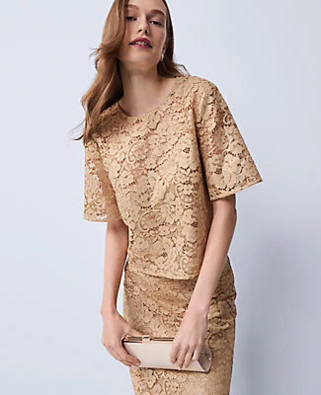 Ann Taylor Petite Lace Blouse sold by Ann Taylor