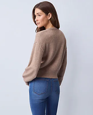 Ann Taylor Weekend Collection Puff Sleeve Cardigan sold by Ann Taylor product image thumbnail 2