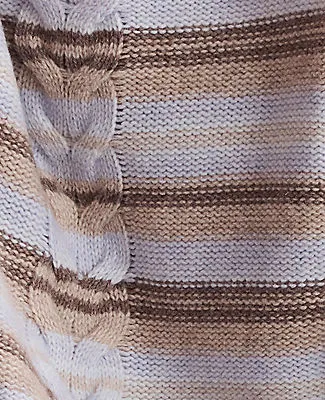 Ann Taylor Haven Well Within Wool Blend Cable Stripe Crewneck Sweater sold by Ann Taylor product image thumbnail 3