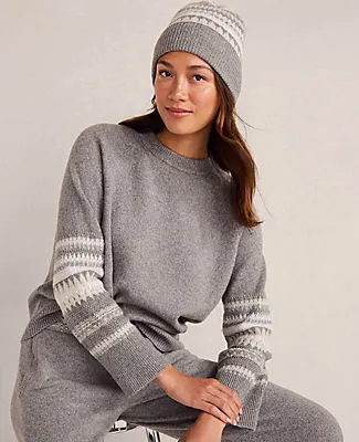 Ann Taylor Haven Well Within Organic Cotton Blend Nostalgic Fair Isle Crewneck Sweater sold by Ann Taylor product image thumbnail 3