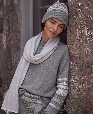 Ann Taylor Haven Well Within Organic Cotton Blend Nostalgic Fair Isle Crewneck Sweater sold by Ann Taylor product image thumbnail 4