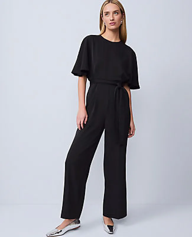 Ann Taylor Belted Wide Leg Jumpsuit sold by Ann Taylor