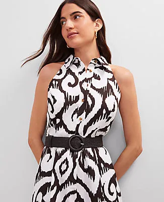 Ann Taylor Petite Ikat Belted Romper sold by Ann Taylor product image thumbnail 3