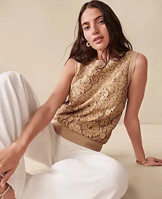 Ann Taylor Lace Sweater Shell Top sold by Ann Taylor