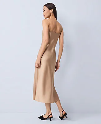 Ann Taylor Petite Satin Cowl Neck Slip Dress sold by Ann Taylor product image thumbnail 2