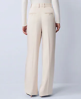 Ann Taylor The Petite Pleated Trouser in Satin sold by Ann Taylor product image thumbnail 3