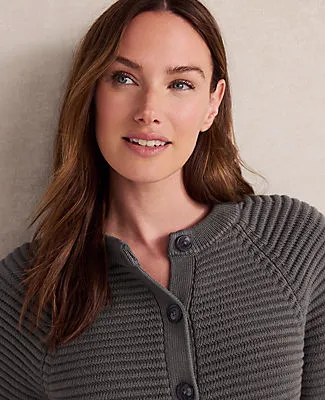 Ann Taylor Haven Well Within Organic Cotton Horizontal Stitch Cardigan sold by Ann Taylor product image thumbnail 2