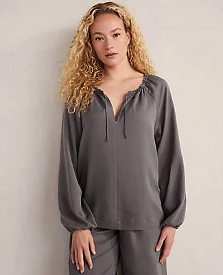 Ann Taylor Haven Well Within Washed Split Neck Top sold by Ann Taylor