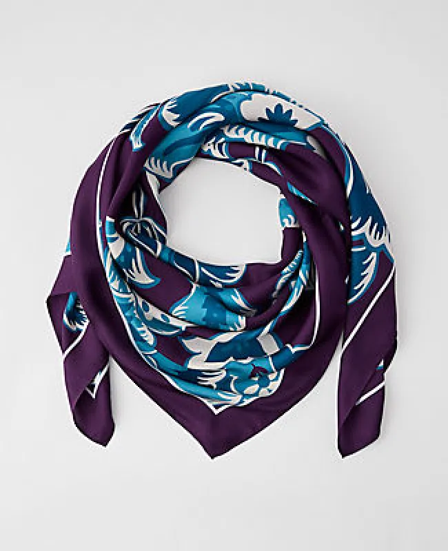 Ann Taylor Floral Oversized Silk Scarf sold by Ann Taylor