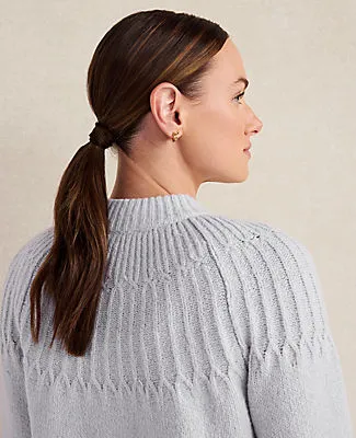 Ann Taylor Haven Well Within Organic Cotton Blend Fair Isle Stitch Bomber sold by Ann Taylor product image thumbnail 3