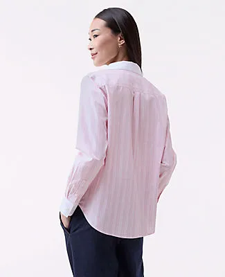 Ann Taylor Striped Relaxed Perfect Shirt sold by Ann Taylor product image thumbnail 2