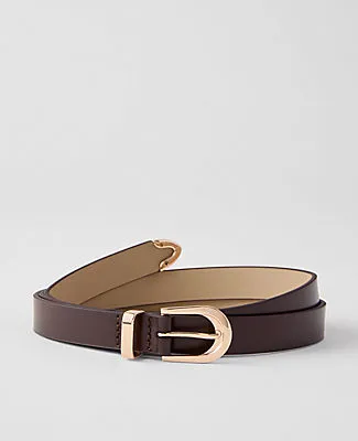 Ann Taylor Leather Round Buckle Belt sold by Ann Taylor