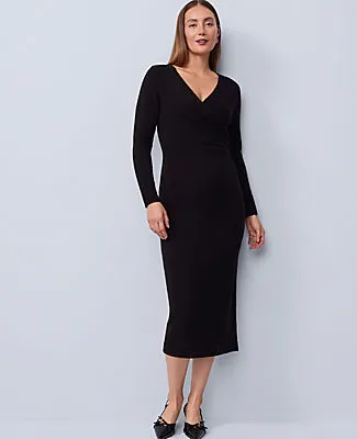 Ann Taylor Petite Wrap Effect Sweater Sheath Dress sold by Ann Taylor