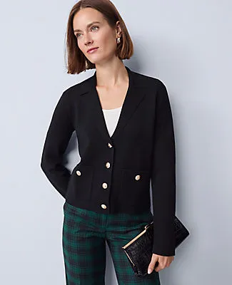 Ann Taylor Petite Collared Sweater Jacket sold by Ann Taylor