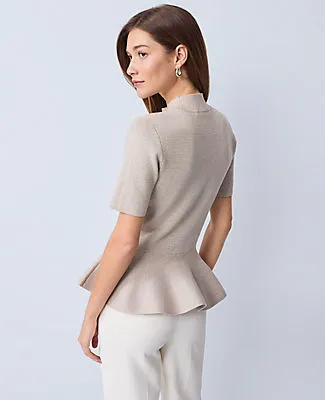 Ann Taylor Petite Metallic Peplum Top sold by Ann Taylor product image thumbnail 2