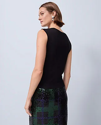Ann Taylor Petite Asymmetric Twist Shoulder Top sold by Ann Taylor product image thumbnail 2