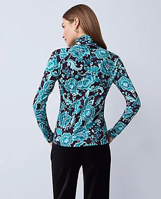 Ann Taylor Floral Turtleneck Top sold by Ann Taylor product image thumbnail 2