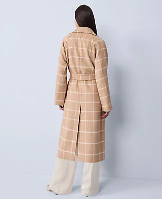 Ann Taylor Petite Windowpane Belted Coat sold by Ann Taylor product image thumbnail 2