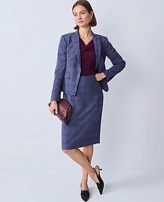 Ann Taylor The Petite Pencil Skirt in Plaid sold by Ann Taylor