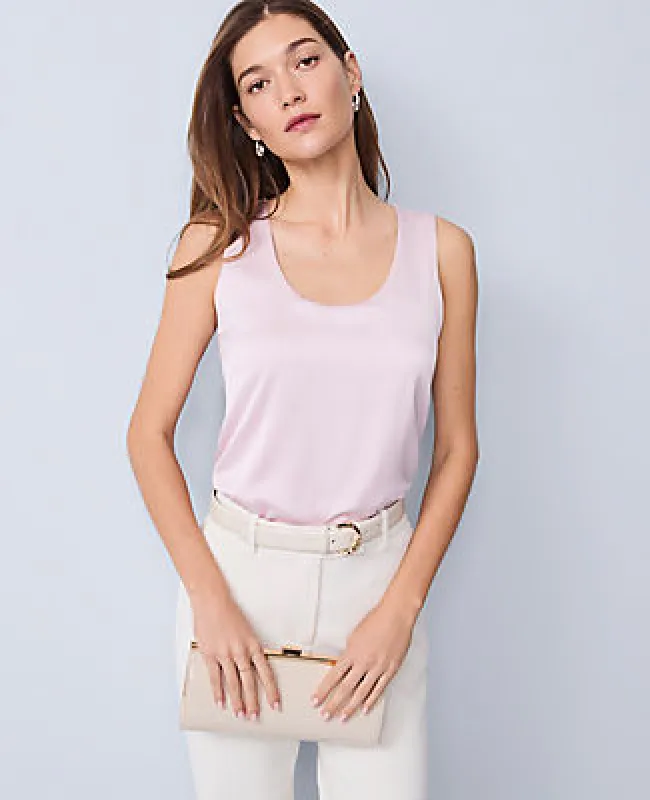 Ann Taylor Mixed Media Tank Top sold by Ann Taylor