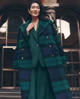 Ann Taylor Petite Plaid Fitted Double Breasted Coat sold by Ann Taylor product image thumbnail 4