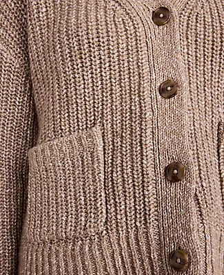 Ann Taylor Haven Well Within Lurex Blend Shaker Stitch Cardigan sold by Ann Taylor product image thumbnail 2