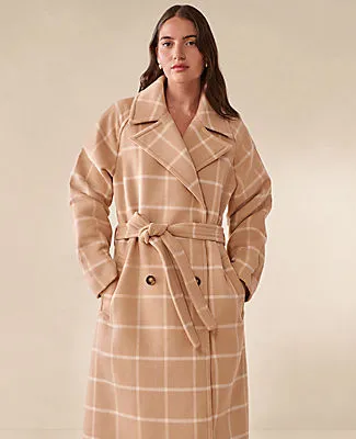 Ann Taylor Windowpane Belted Coat sold by Ann Taylor product image thumbnail 3