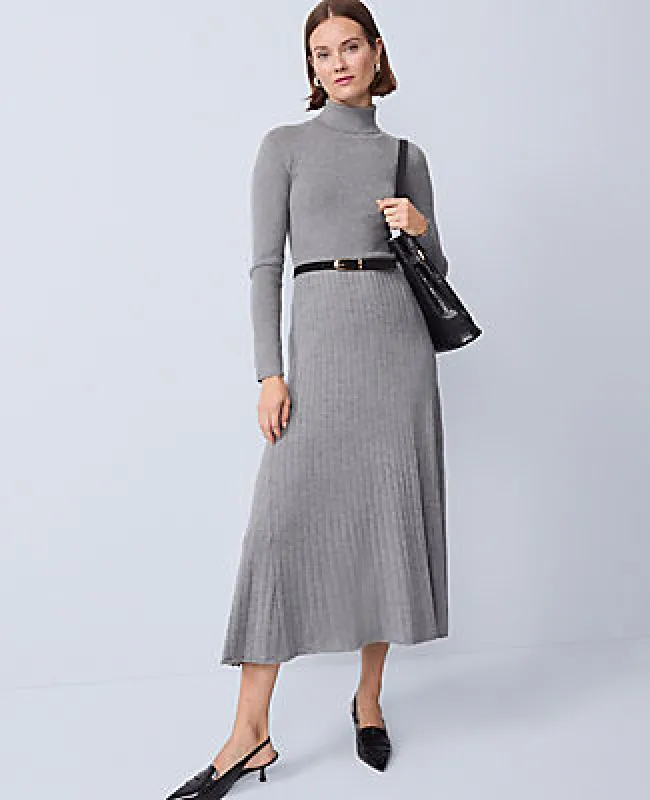 Ann Taylor Petite Ribbed Turtleneck Sweater Dress sold by Ann Taylor