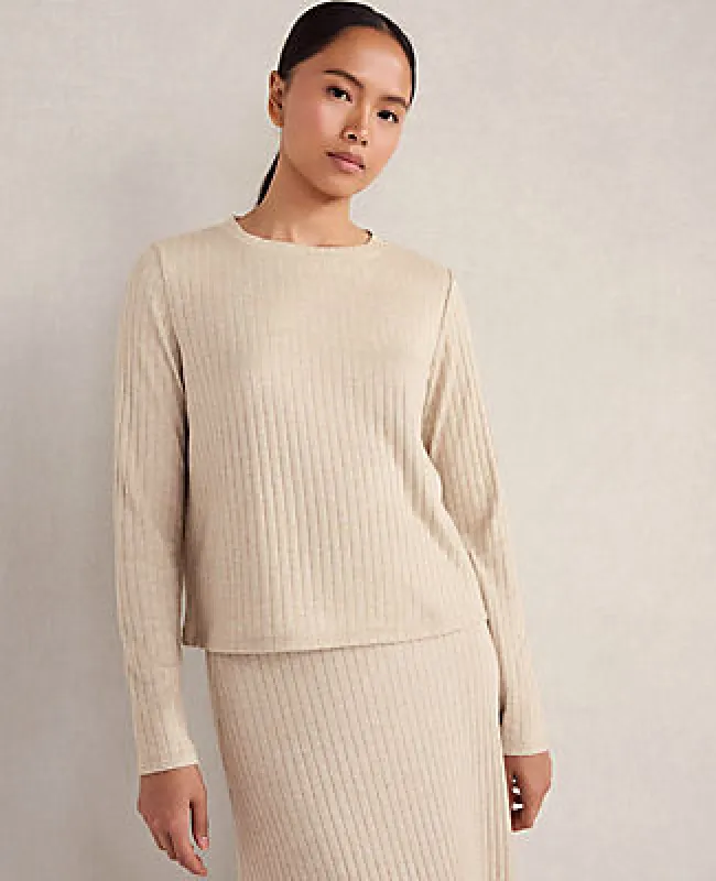 Ann Taylor Haven Well Within Lurex Rib Knit Top sold by Ann Taylor