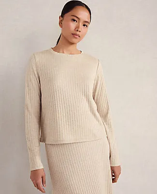 Ann Taylor Haven Well Within Lurex Rib Knit Top sold by Ann Taylor