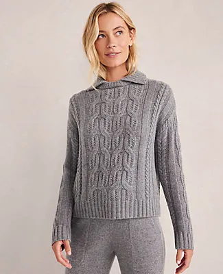 Ann Taylor CASHMERE CABLE COLLARED PO sold by Ann Taylor