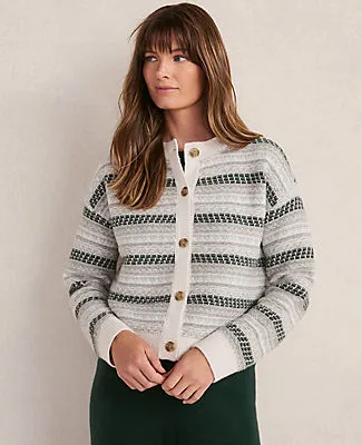 Ann Taylor Haven Well Within Wool Blend Fair Isle Cardigan sold by Ann Taylor